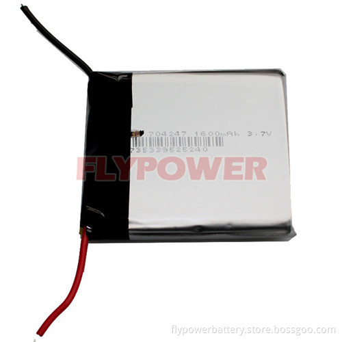 3.7V 1600mAh Lithium Ion Polymer Battery Pack (1S1P of FLP-845070)